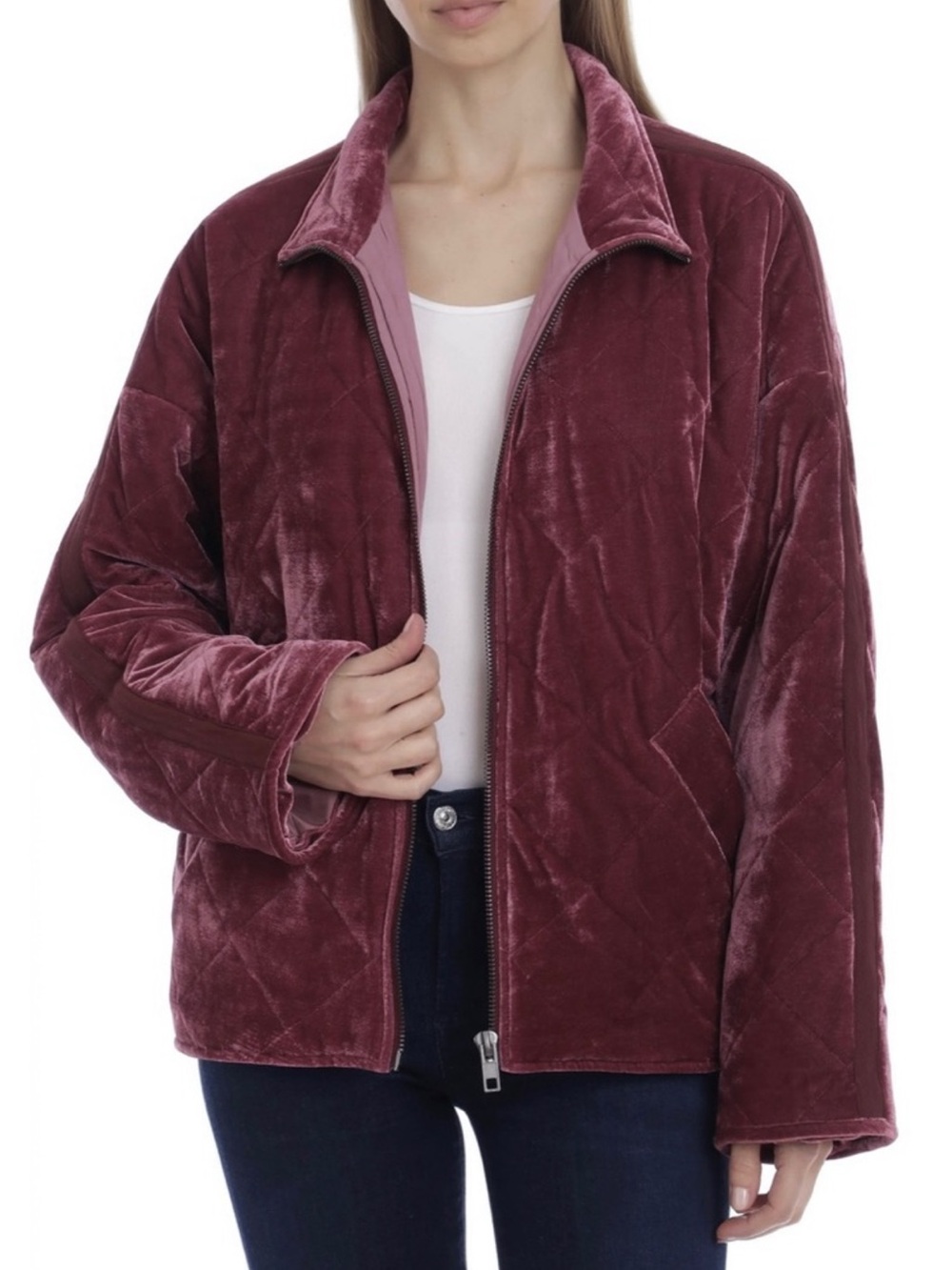 NEW AVEC LES FILLES QUILTED VELVET JACKET